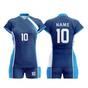 เสื้อกีฬาคุณภาพสูงราคาถูก รับผลิตตามสั่ง บริการ OEM รุ่นใหม่สีชมพู ชุดวอลเลย์บอล - Product Image 4