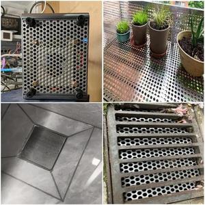 Grille de drain de sol en acier inoxydable 304, filtre de canalisation perforé, grille anti-bouchon et anti-cheveux pour salle de bain - Product Image 5