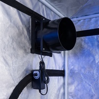 Ventilateur d'extraction de 12 cm avec contrôleur de vitesse, extracteur d'air de cuisine pour système de ventilation de serre hydroponique