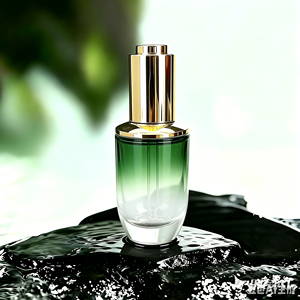 Flacon compte-gouttes en verre transparent 30ml 50ml pour huiles essentielles et soins de la peau, avec bouchon compte-gouttes à <span class=keywords><strong>bouton</strong></span>-poussoir pour crème <span class=keywords><strong>visage</strong></span> - Product Image 6