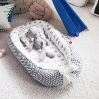 2022 caldo morbido tessuto di cotone portatile staccabile letto neonato culla lettino nido con materassi per il sonno dei viaggiatori Babi