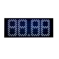 Affichage numérique LED étanche IP65 pour le prix de l'essence avec télécommande, SDK activé, ultra-fin 25 mm pour les panneaux de prix des stations-service