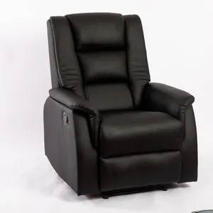 Фабричная индивидуальная черная кожаная откидывающаяся Современная вращающаяся кресло для отдыха