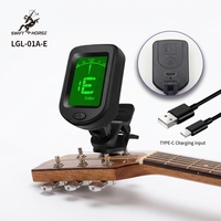 Accordeur d'instrument de musique à cordes portable à clipser, installation facile, accessoire de guitare, fabriqué en Chine