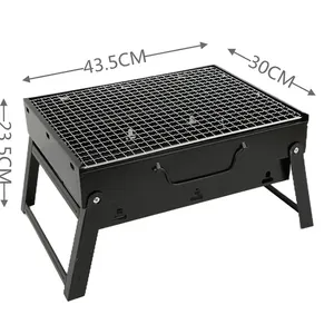 Wholesale Outdoor Home Sided Barbecue Oven Outdoor Portable Picnic Camping Folding Smokeless Fire Household Charcoal Grill