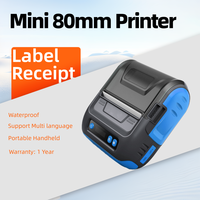 Printer Penerimaan Barcode seluler 3 inci 80mm, Printer USB saku genggam portabel Mini 80 dpi antarmuka POS 203dpi