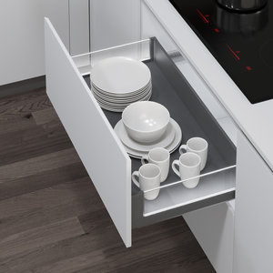 Cesta de Almacenamiento Extraíble Multifuncional de Aluminio y Vidrio, Ecológica y Resistente, con Sistema de Cierre Suave <span class=keywords><strong>para</strong></span> Gabinete - Product Image 1