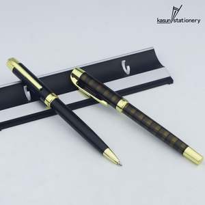 Stylos à bille en métal noir et or élégants, vente chaude, stylo roller avec logo personnalisé - Product Image 6