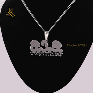 Colgante Moderno Personalizado de Moissanita 3.96 TCW, Plata de Ley, Joyería de Lujo Inspirada en el Hip Hop para Unisex - Product Image 6