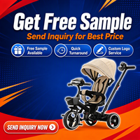 Tricycle poussette bébé modèle GEEN en gros / Tricycle 4 en 1 pour bébés et enfants / Vélo pliable pour enfants