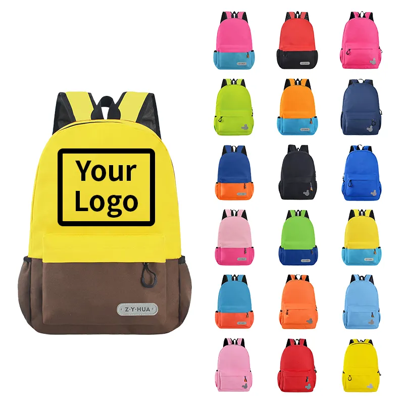 Custom logo Children Students School Bags Teenagers Backpacks Primary Factory Waterproof for Boys Girls Kids Oxford School Bag