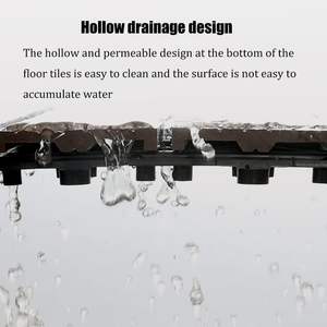 Factory Supply WPC Interlocking DIY WPC Composite Decking Tiles Anti-Slip Waterproof Interlocking Decking Tiles - Product Image 2