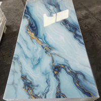 Plaque murale en PVC marbré UV 1220*2440mm 3mm, ignifuge et étanche, pour salle de bain, chambre, salon, usage intérieur, prix usine
