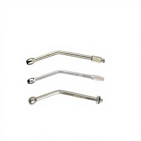 Cannules buccales vétérinaires courbées en acier inoxydable, réutilisables, instruments chirurgicaux manuels pour animaux, classe II, modèle porcin WJ321 Oral