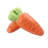 Jouet à mâcher pour chien en TPR en forme de carotte, résistant aux morsures, jouet pour le nettoyage des dents, surface texturée, soin buccal pour chiots, chiens de petite et moyenne taille