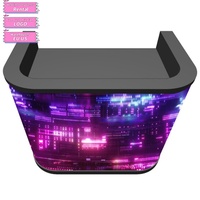 NOUVEAU Curve Square Portable DJ Desk Stand Table DJ Stands avec écran d'affichage LED pour Night Club Party