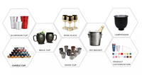 VENTE FLASH - Gobelets classiques écologiques en aluminium jetables, logo personnalisé, couleur changeante, forme trapézoïdale, 500 ml, pour bière, vin, camping
