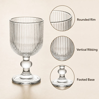 Collection de verres à nervures verticales OEM ODM pour café glacé, desserts et cocktails – Vaisselle de café