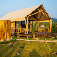 Fournisseur de tentes Safari sur mesure pour toutes les saisons, pour maison préfabriquée avec salle de bain et climatisation, Carpa Tenda De Lona