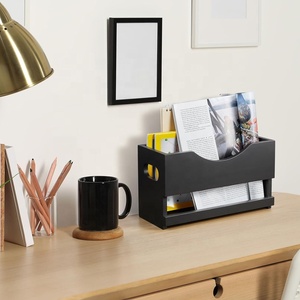 Bằng gỗ hình chữ nhật Tạp Chí Rack & chủ tầng thường vụ & Countertop cho nhà văn phòng phòng tắm trang trí nội thất tập tin & báo lưu trữ <span class=keywords><strong>bin</strong></span> - Product Image 2