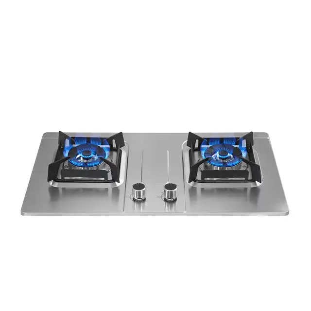 Fully Stainless Steel Double Burner Gas Stove Super Slim Body Home Appliance Cooking Stove