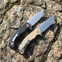 Couteau pliant de haute qualité, couteau tactique de chasse et de randonnée, couteau de poche en acier D2, manche en G10, outil de camping et de pêche, vente en gros, personnalisable T0064