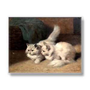 Pintura al Óleo <span class=keywords><strong>de</strong></span> Gatito Impresionista con Niebla Matutina, Luz Natural Suave, Arte Famoso para Decoración del Hogar y Sala <span class=keywords><strong>de</strong></span> Estar - Product Image 3