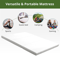 Matelas pliable sur mesure à trois volets en mousse haute densité, futon japonais convertible en canapé-lit pour la sieste