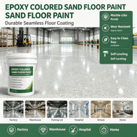 Système de revêtement de sol en sable coloré époxy antidérapant haute dureté, revêtement de sol sans joint pour substrat en béton industriel