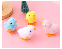 2024 pas cher en gros petits jouets pour enfants liquidation coupe peluche poussin sautant marche dessin animé en peluche poulet horloge cadeaux