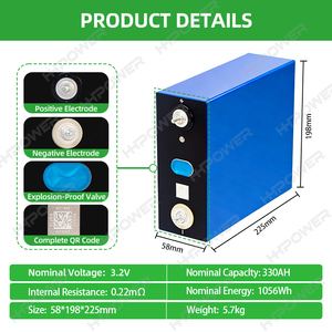 Bateria de Lítio Prismática Recarregável Gotion 3.2V 330Ah Lifepo4 para Sistema Solar DIY, RV e Carrinho de Golfe - Product Image 2