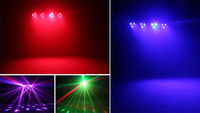 Entrepôt aux États-Unis Lumières DJ portables Équipement DJ disco Laser + lumière nominale + stroboscope + derby 4in1 Led Party Stage Lighting