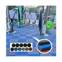 Epdm Kindergarten Outdoor Stoß dämpfend Schwarz Rot Gym Bodenbelag Gummi bodenfliesen Mat