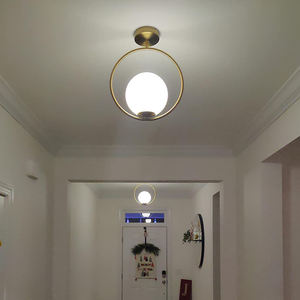 Abat-jour en verre lampes suspendues cuisine île salle à manger chevet lampes suspendues plafond <span class=keywords><strong>laiton</strong></span> <span class=keywords><strong>Suspension</strong></span> moderne - Product Image 3