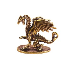 เครื่องประดับทองเหลืองรูปไทรเซราทอปส์ <span class=keywords><strong>มังกร</strong></span>ปีศาจผู้ยิ่งใหญ่ <span class=keywords><strong>มังกร</strong></span>บินน้อย งานแกะสลักทองเหลืองโบราณขนาดเล็ก ของตกแต่งโต๊ะน้ำชา ของตกแต่งขนาดเล็ก - Product Image 6