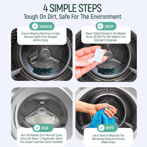 Özel Logolu Güçlü Konsantre Efervesan Çamaşır Makinesi Temizleyici Tablet - Product Image 5