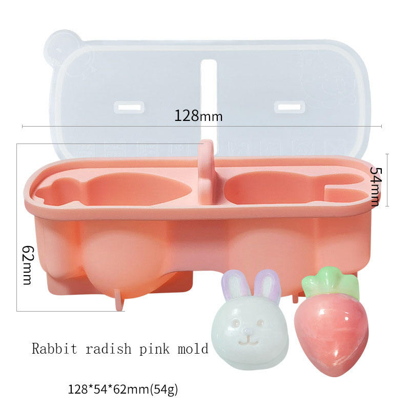 D5078-4 Lapin radis rose moule