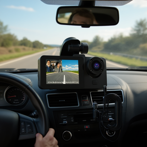 Cámara para Auto de 3 Canales con Pantalla de 2.0 Pulgadas, Gran Angular de 165 Grados, Visión Nocturna, Cámara Delantera y Trasera, DVR para Auto, Monitor de Estacionamiento con G - Product Image 2