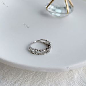 Dylam 925 <b>Rings</b> Women Minimalist Jewelry <b>Ring</b> 18k Gold Cute Men Filled <b>Dainty</b> Aquamarine Cz Eternity Custom Brand Wedding <b>Ring</b> - Product Image 4