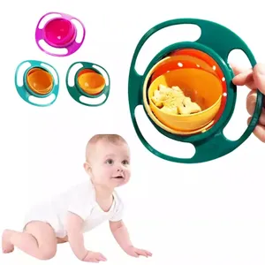 New Design Baby 360 Rotate Creative Balance Bowls Baby Universal Non-spill Gyro Bowl Anti Spill Baby Feeding Tableware