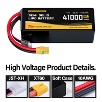 Batterie LiPo pour drone 41000mAh 41Ah 22.2V 6S 10C, pack de cellules semi-solides en pochette, batterie LiPo pour UAV industriel