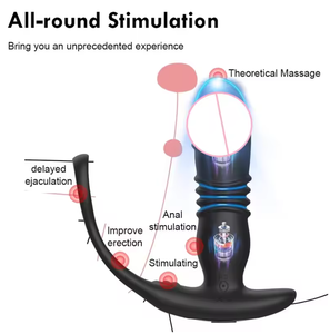 App-gesteuerter Prostata-Massager mit C-Ring, kabelloser Analvibrator, medizinischer Silikon-Butt-<span class=keywords><strong>Plug</strong></span> Sexspielzeug für Männer. - Product Image 4