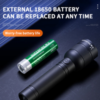 Linterna LED SUPERFIRE Mini de Aleación de Aluminio, Impermeable, Recargable por USB, 240M de Alcance, Zoom Ajustable, Compacta, EDC