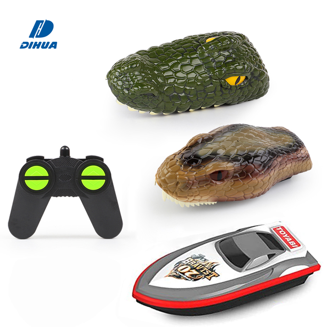 3 in 1 RC Boat Shell Snake and Crocodile Head Remote Control Boat for Pools and Lakes, Low Battery Alarm Racing Boat for Kids