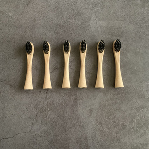 Recambio de cepillo de dientes eléctrico de bambú para <span class=keywords><strong>Philips</strong></span>, cepillo de dientes eléctrico de carbón vegetal Biodegradable, brillante y suave - Product Image 1
