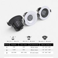 Réflecteur 15 24 38 degrés 7W 12W 24.5W Cob hôtel plafond encastré réglable Cob rond Led éclairage fabricant Spot