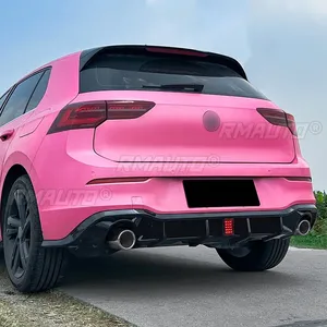สปลิตเตอร์กันชนหลัง Golf MK8 GTI สีดำเงา พร้อมไฟ สปอยเลอร์กันชนหลังสำหรับ VW Golf MK8 GTI 2020-2024 อุปกรณ์ตกแต่งรถยนต์ - Product Image 5