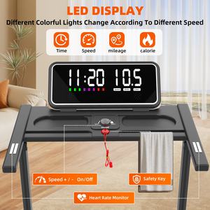 Bantalan berjalan portabel desain baru, Treadmill listrik bermotor di bawah meja mesin Treadmill uji denyut jantung - Product Image 3