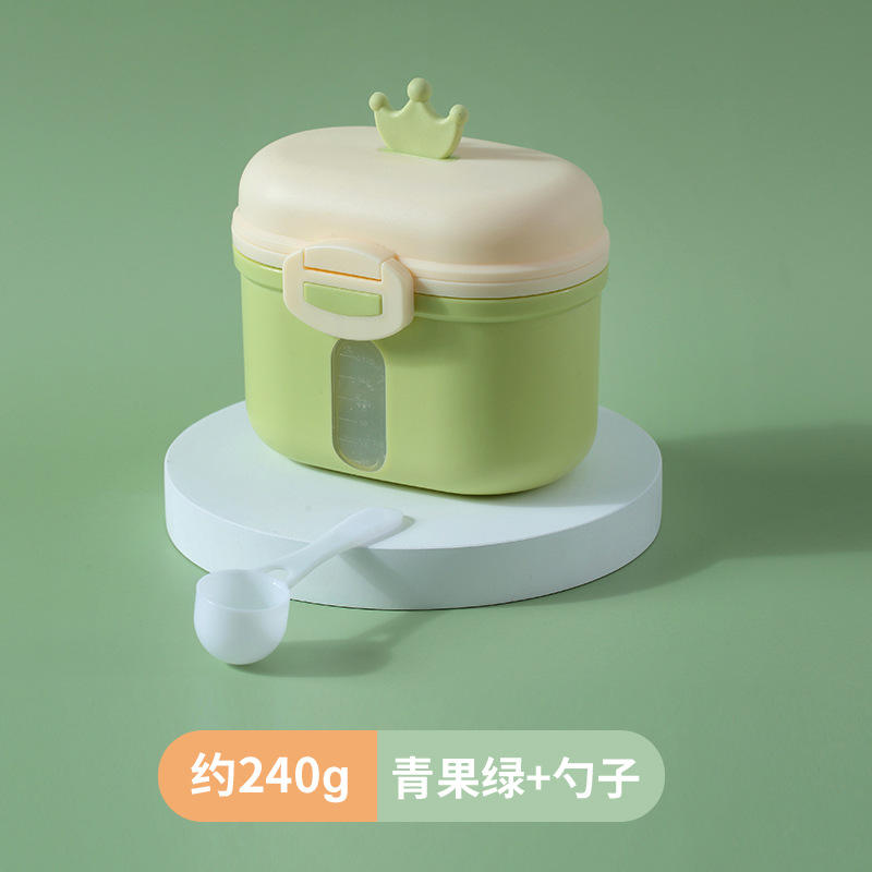 กล่องนมผงขนาดเล็กสีเขียวผลไม้