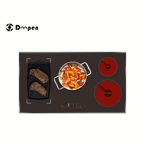 Table de cuisson à induction Doopen 3 brûleurs, panneau en verre, commande tactile, chauffage rapide, cuisinière électrique multifonction pour la maison - Product Image 1